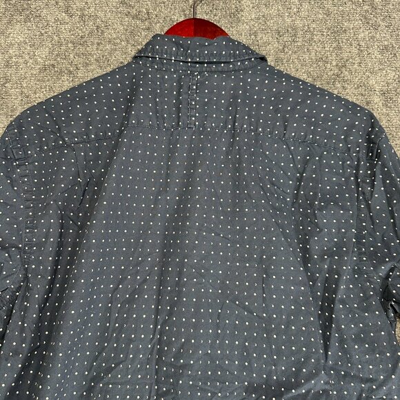 Banana Republic Shirt Mens Large Camden Fit Blue Cotton Custom Wash Button Up - Picture 9 of 10